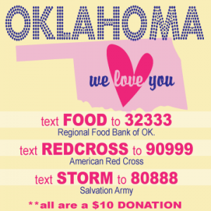 Ways to show love and support for those in Oklahoma.