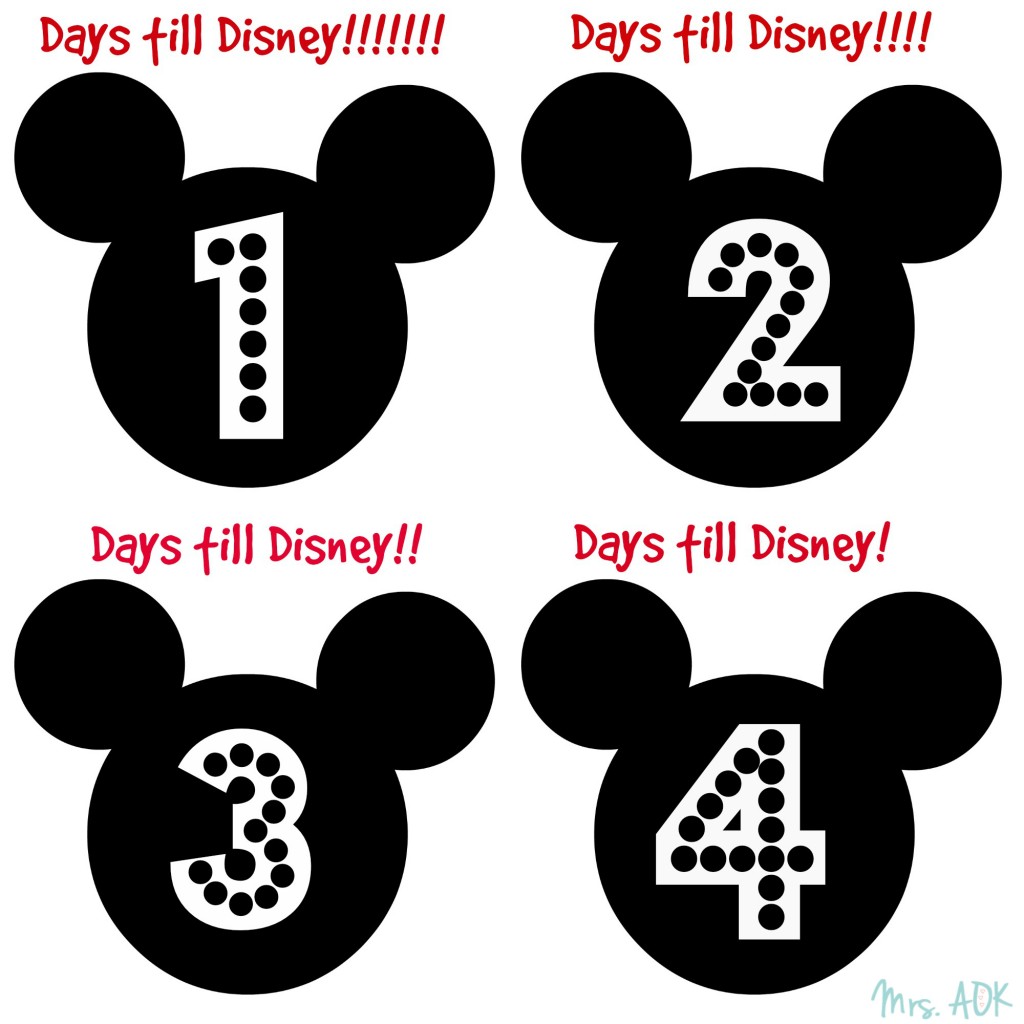 Printable Countdown To Disney printable