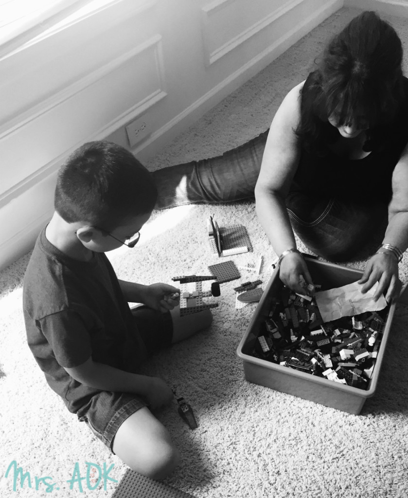 Lego building with Mom