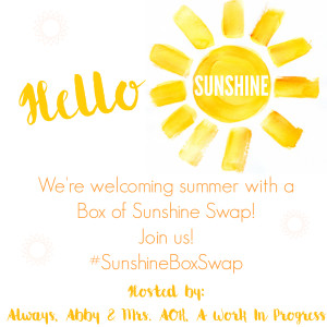 Sunshine Box Swap| Box Swap| Happy Mail| Blogger Box Swap| Mrs. AOK, A Work In Progress