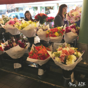 Pike Place Flower Market| Seattle| Thank You Notes|Mrs. AOK, A Work In Progress
