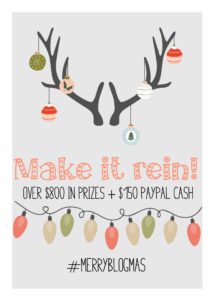 We're making it rein! :D Get it... Anyway, we're giving away over $800 in prizes plus $150 Paypal Cash. #MerryBlogmas