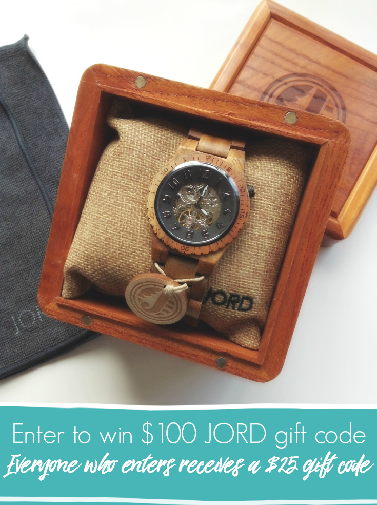 Enter to win $100 gift code from JORD. Unique wooden watches for Men and Women. Everyone who enters receives a $25 gift code. :) GIVEAWAY / Wood Watches / Men's Watches / Women's Watches